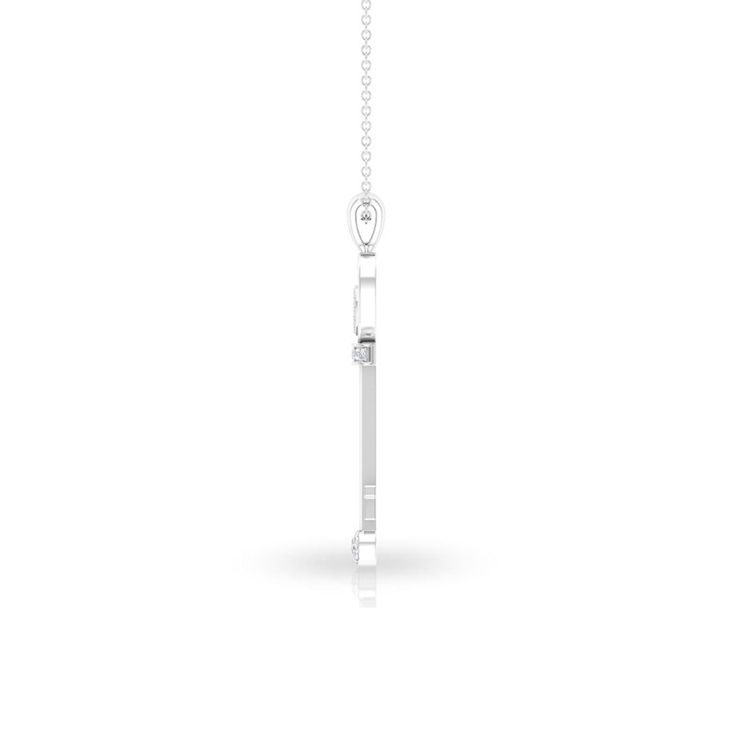 Vintage Style Diamond Key Necklace For Women