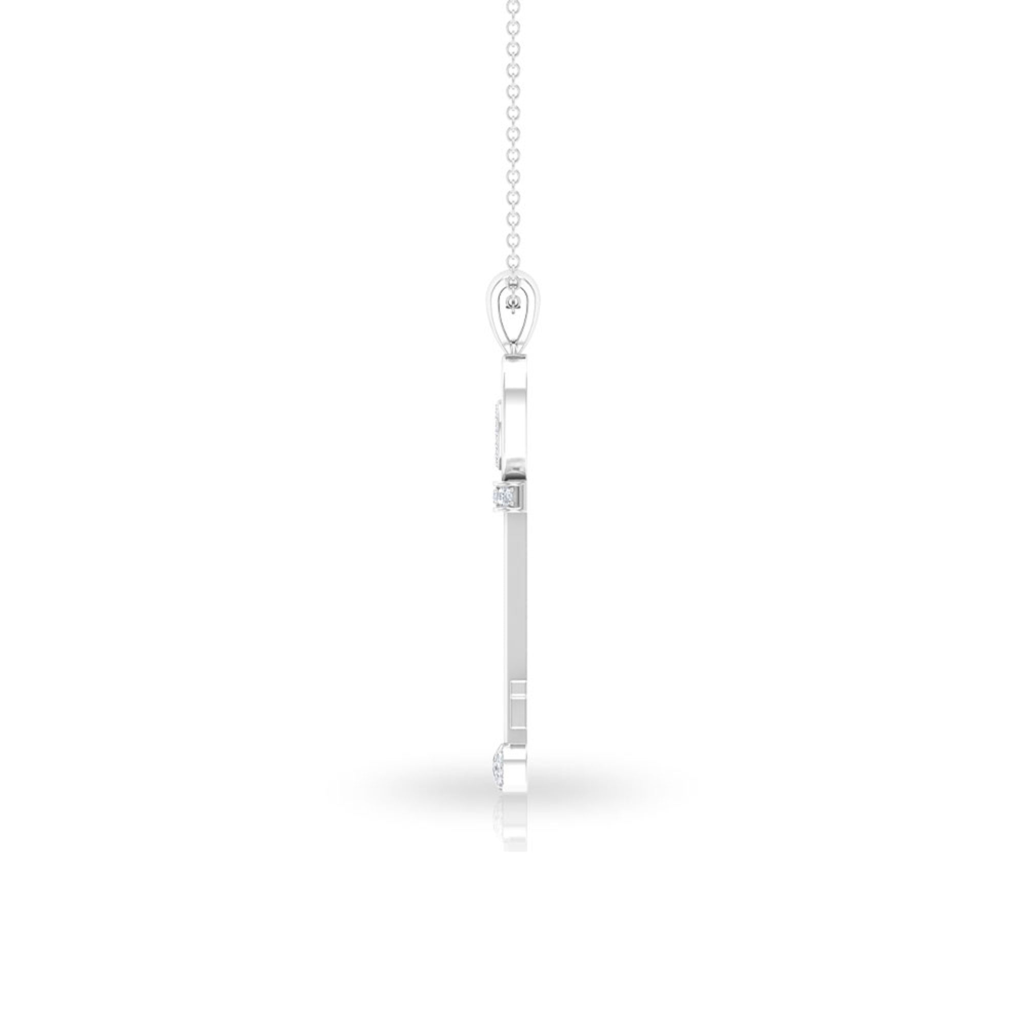 Vintage Style Diamond Key Necklace For Women