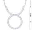 Pave Set Lab Grown Diamond Taurus Zodiac Sign Necklace