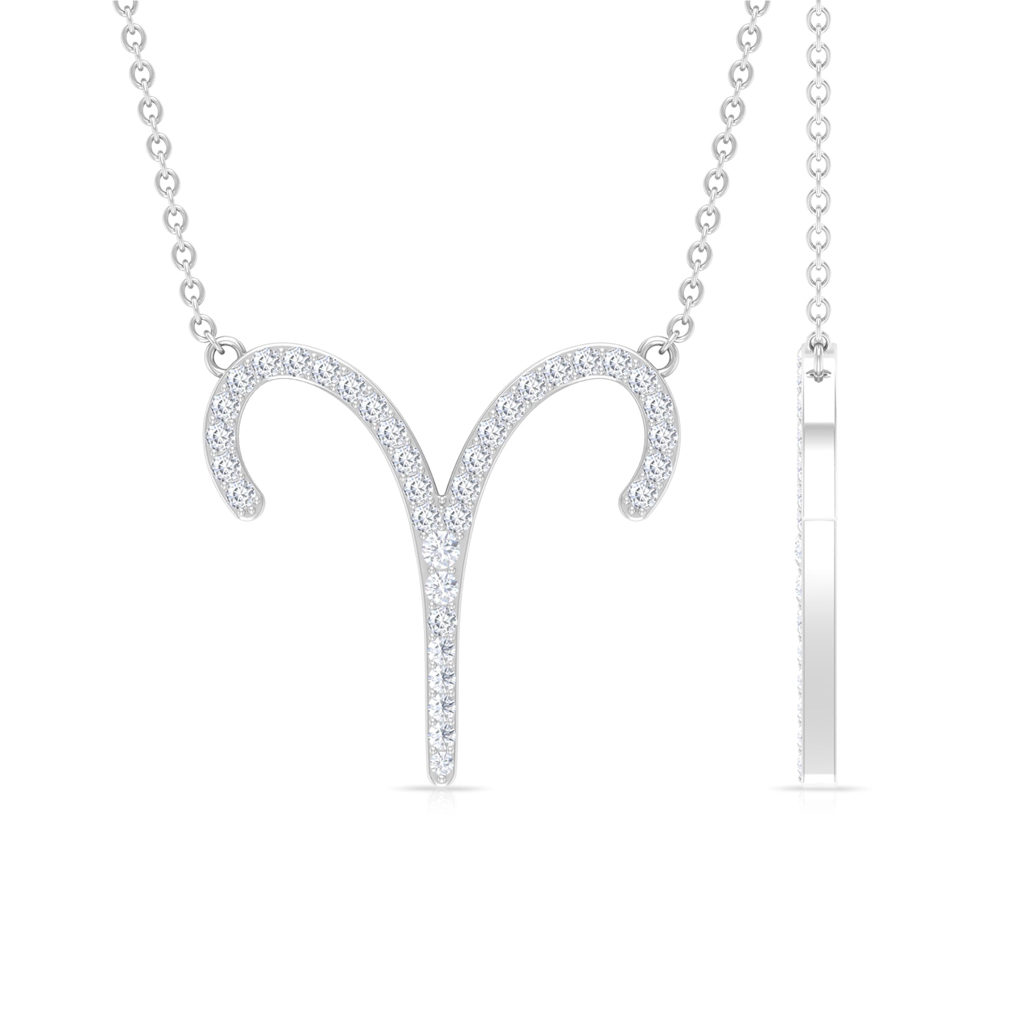 Certified Lab Grown Diamond Aries Astrology Necklace