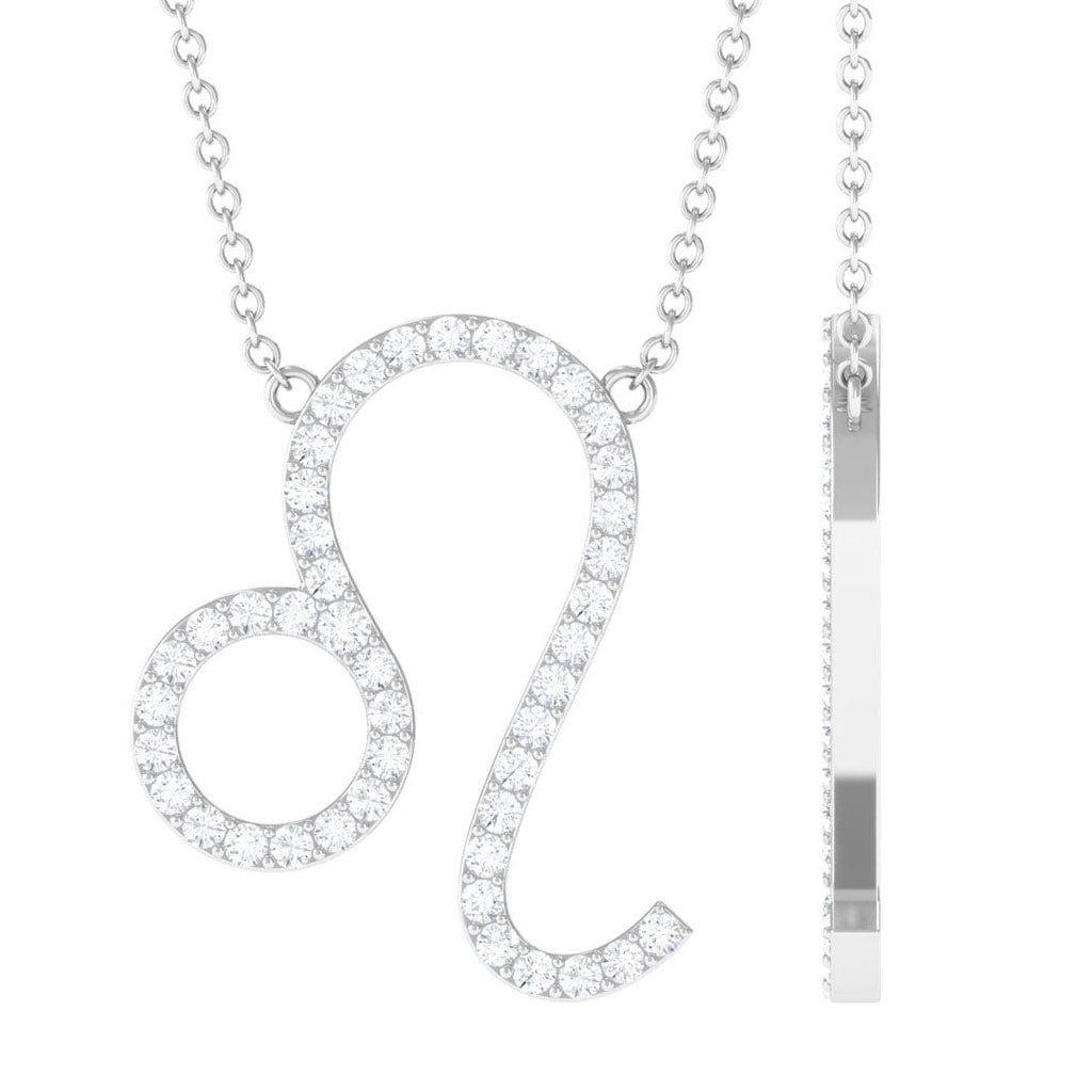 Lab Grown Diamond Leo Zodiac Necklace