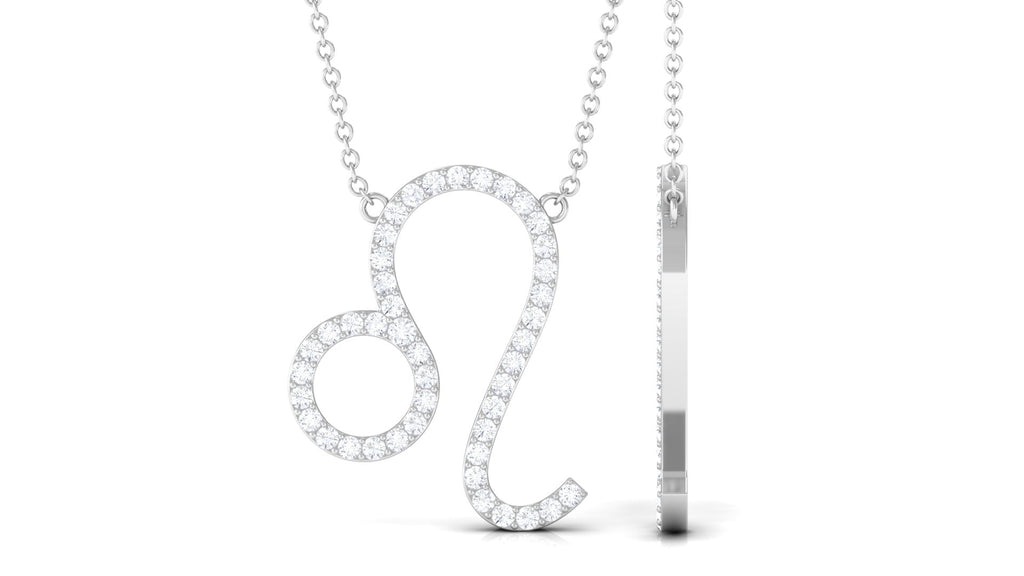 Lab Grown Diamond Leo Zodiac Necklace