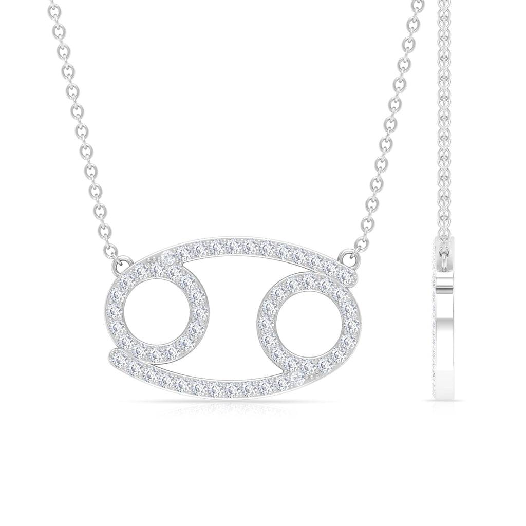 Certified Lab Grown Diamond Star Sign Cancer Necklace