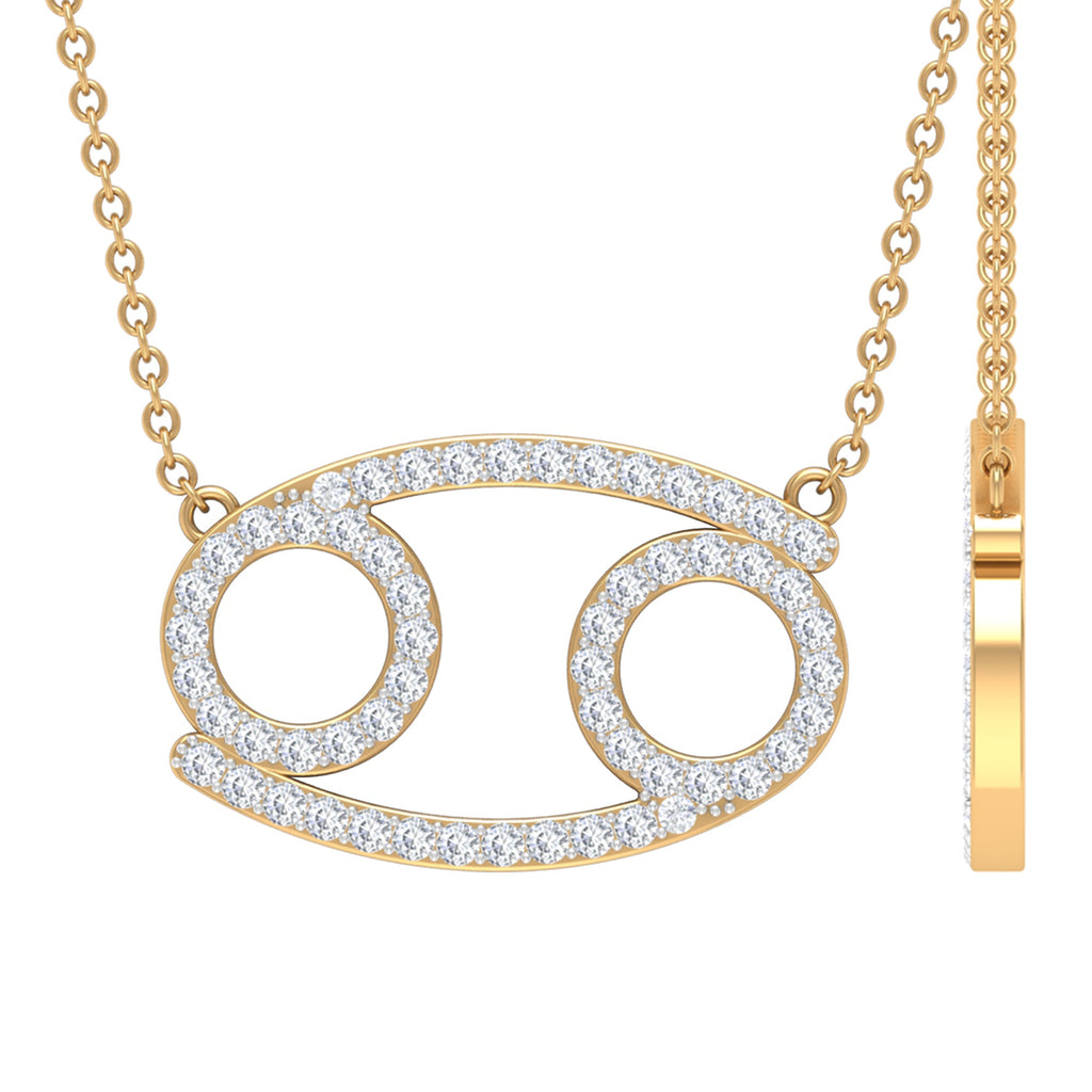 Certified Lab Grown Diamond Star Sign Cancer Necklace