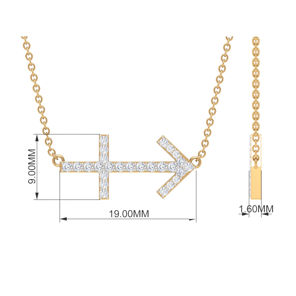 Lab Grown Diamond Sagittarius Zodiac Necklace