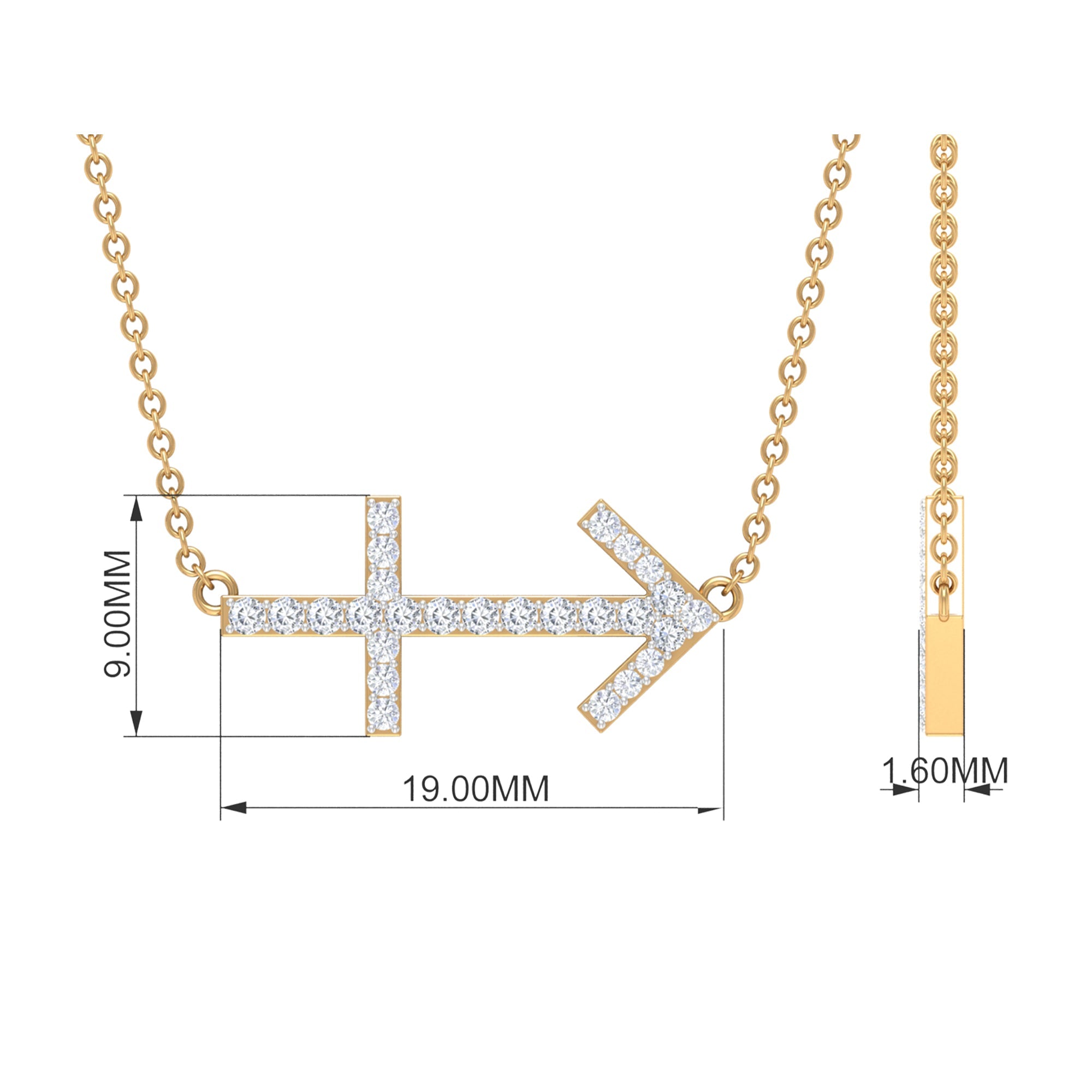 Lab Grown Diamond Sagittarius Zodiac Necklace