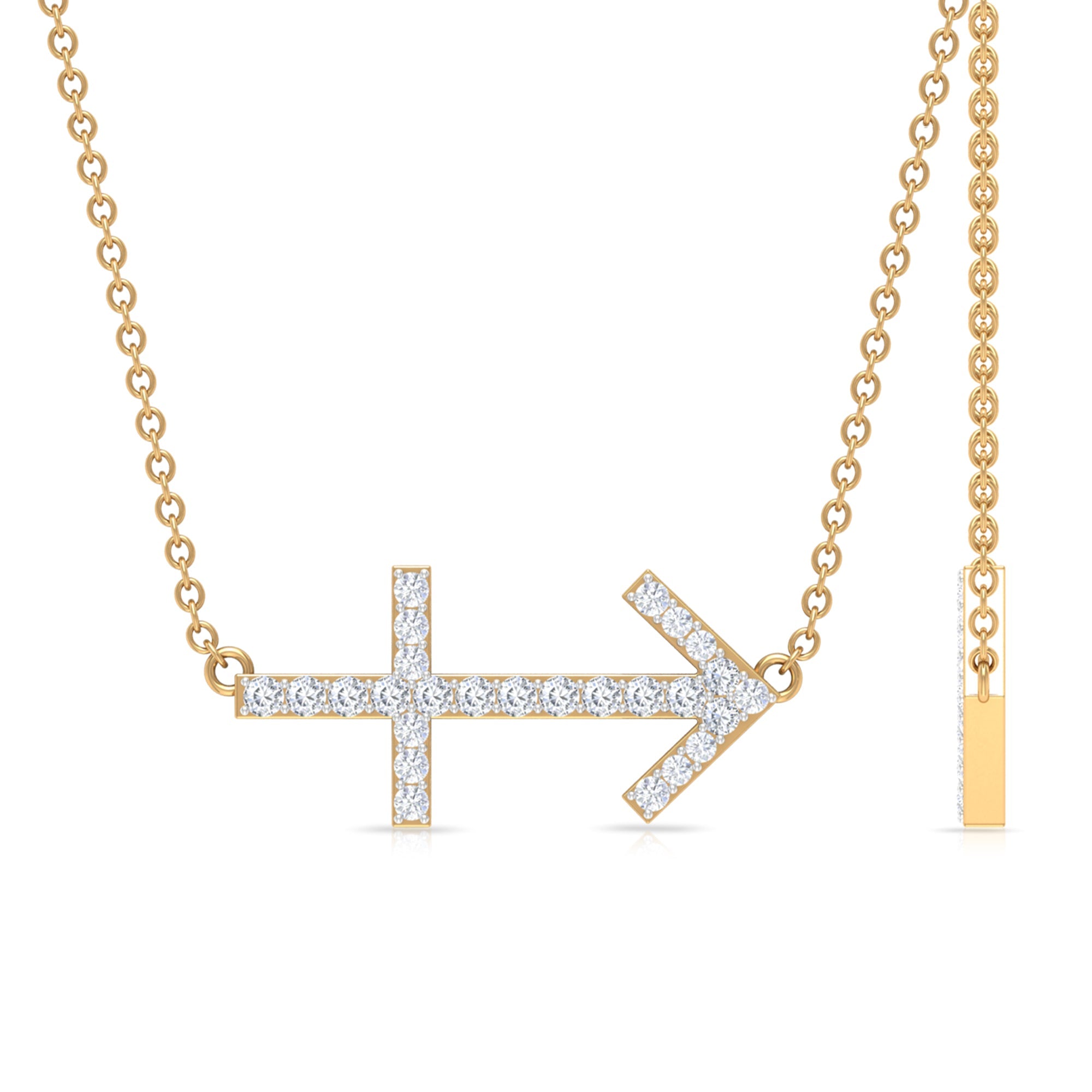 Lab Grown Diamond Sagittarius Zodiac Necklace