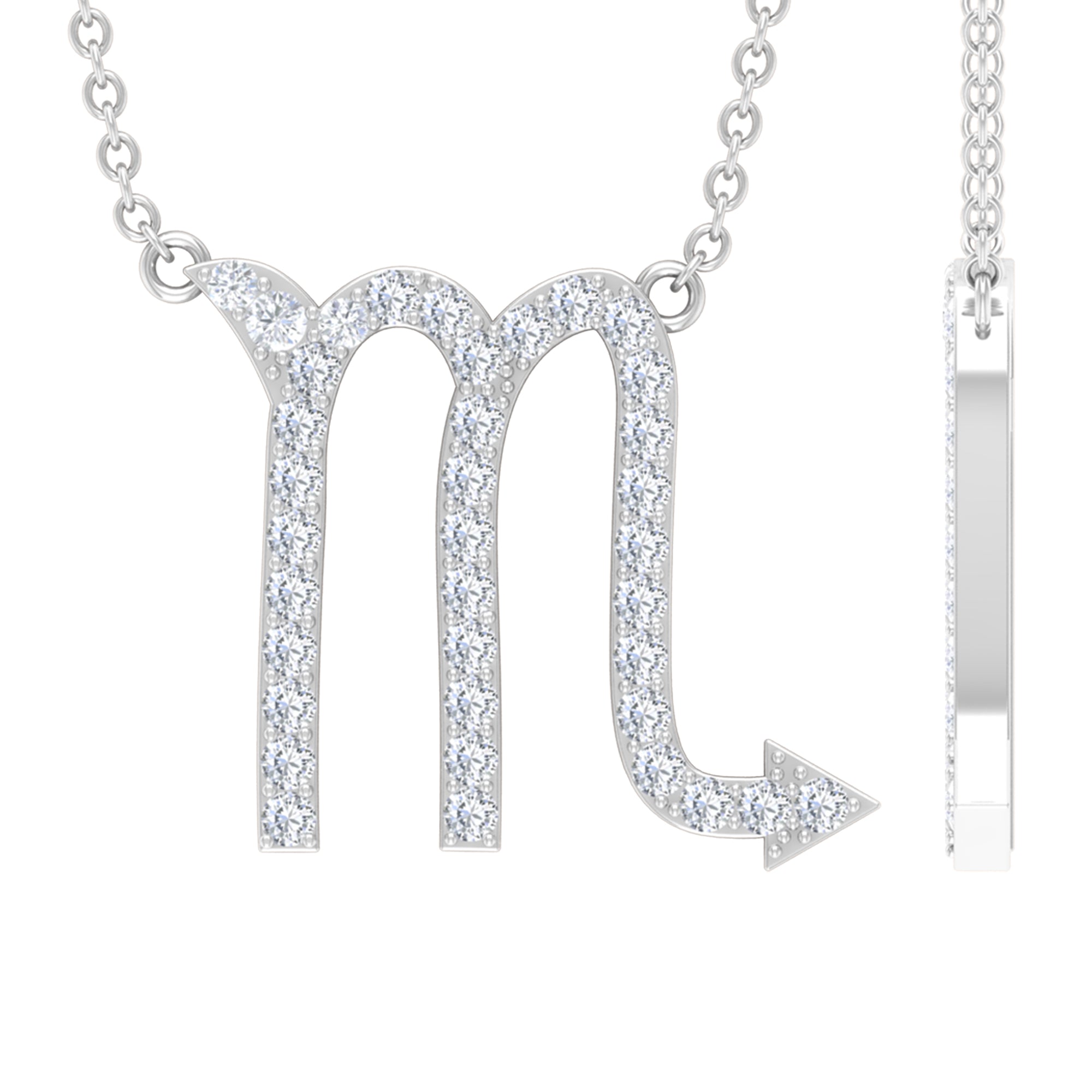 Certified Lab Grown Diamond Scorpio Zodiac Necklace