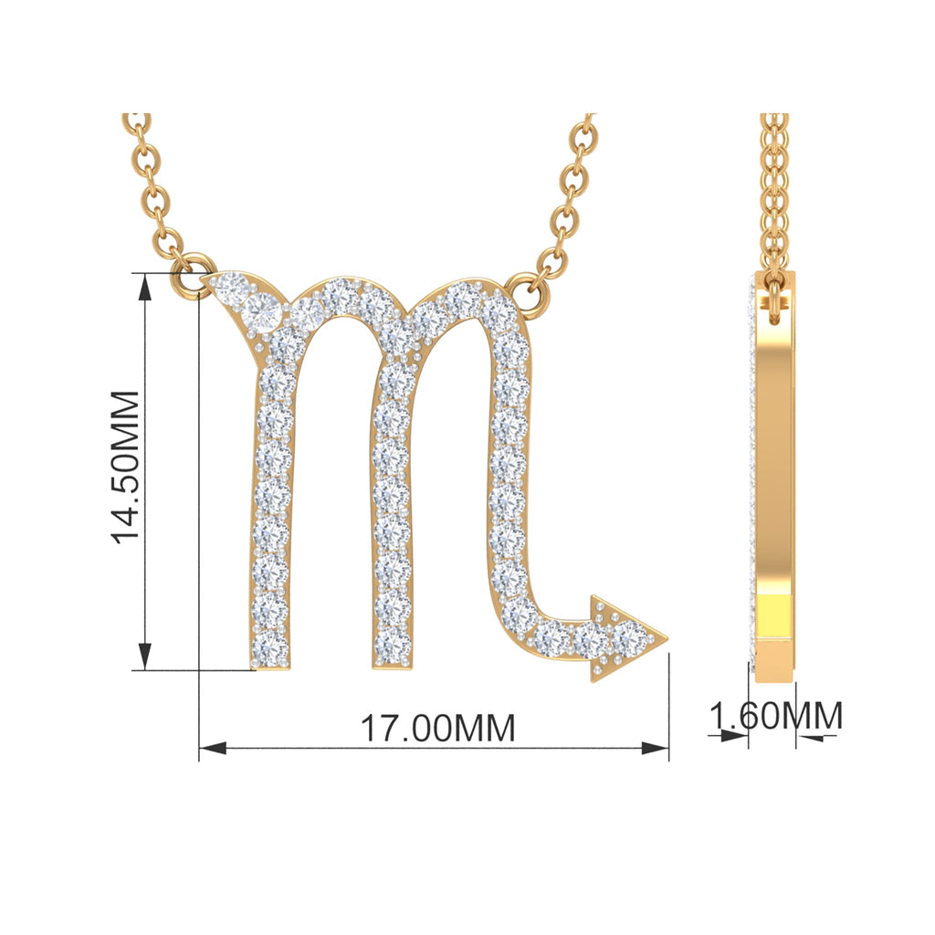 Certified Lab Grown Diamond Scorpio Zodiac Necklace