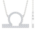 Lab Grown Diamond Libra Zodiac Sign Necklace