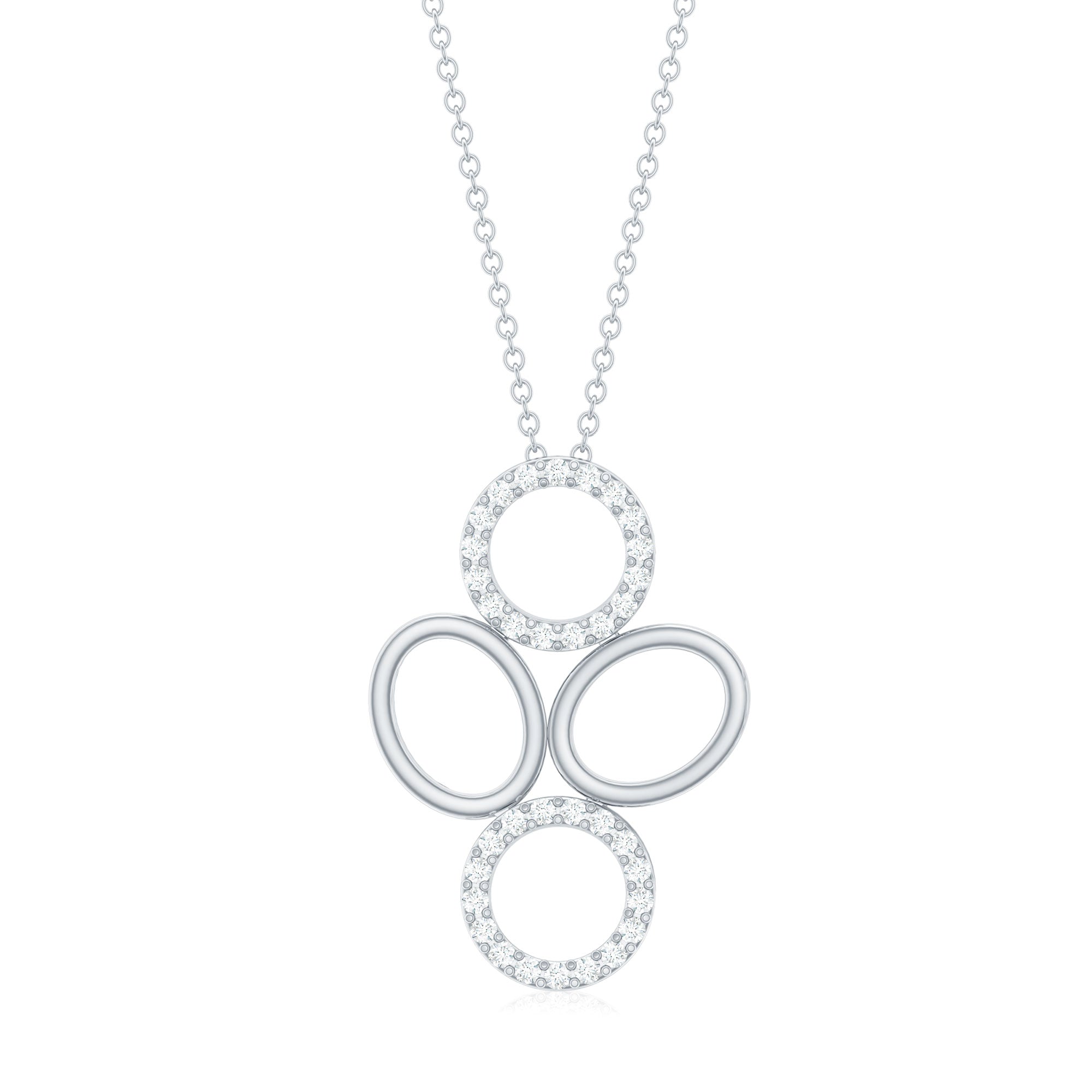 Certified Diamond Contemporary Necklace For Her