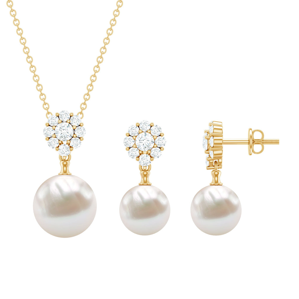 Genuine Freshwater Pearl Flower Jewelry Set for Brides