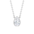 Pear Shape Real Diamond Solitaire Necklace