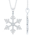 Genuine Diamond Snowflake Pendant for Women