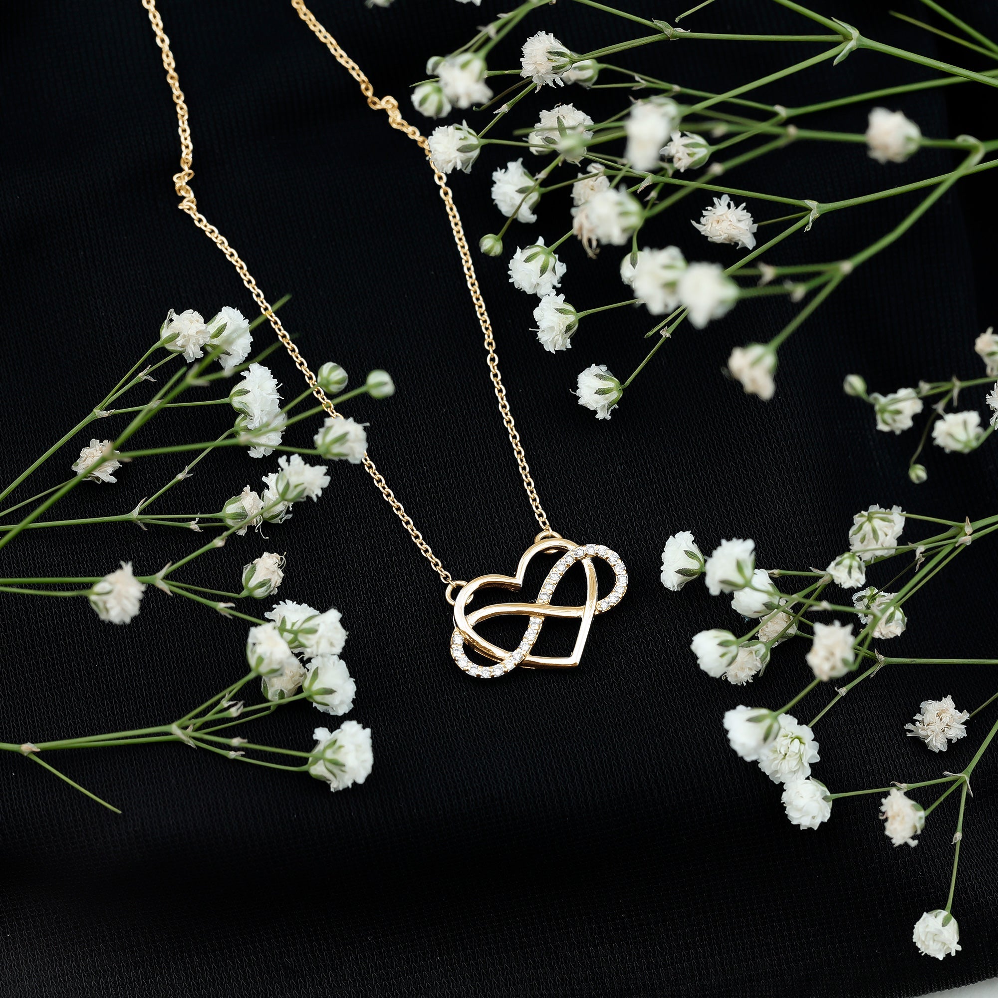 Certified Diamond Infinity Heart Necklace