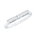 Natural Diamond Bow Promise Ring for Women