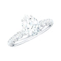Pear Shaped Moissanite Solitaire Engagement Ring