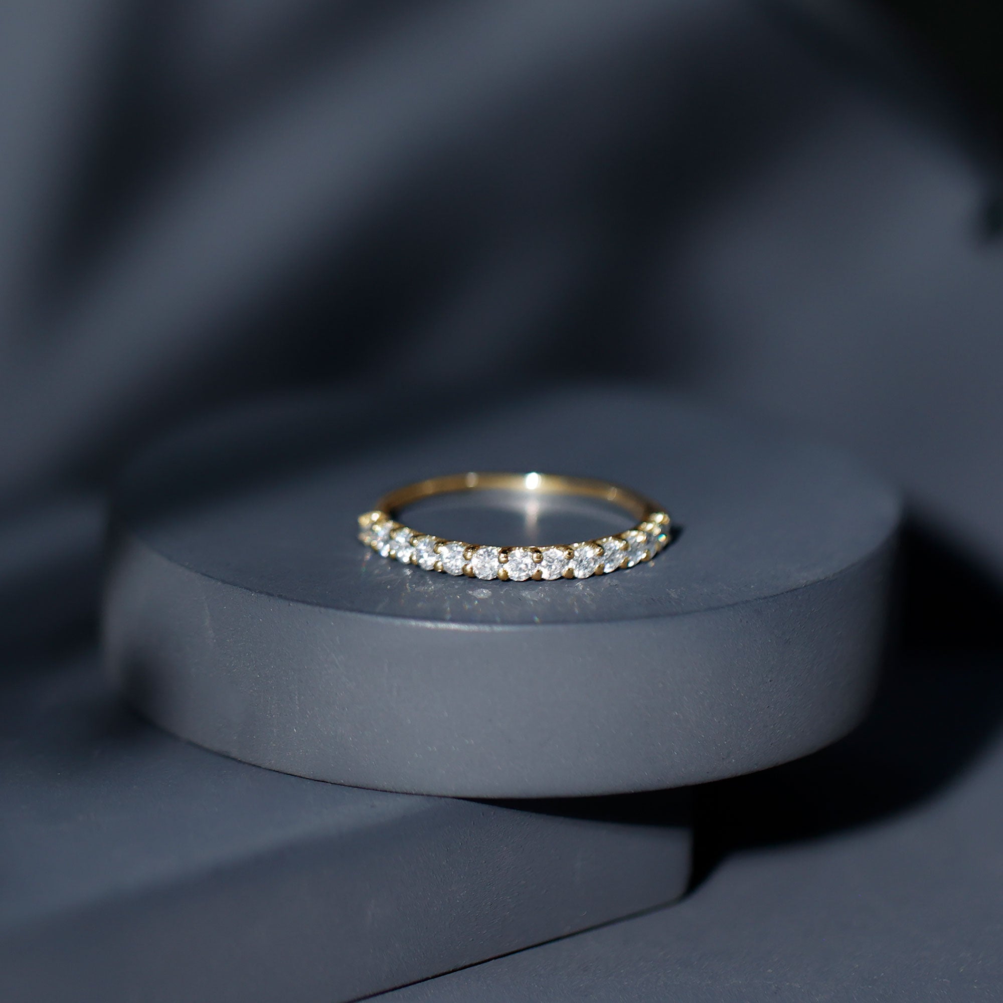 Round Cut Diamond Stackable Eternity Band