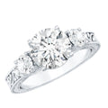 Vintage Style Moissanite 3 Stone Engagement Ring for Women