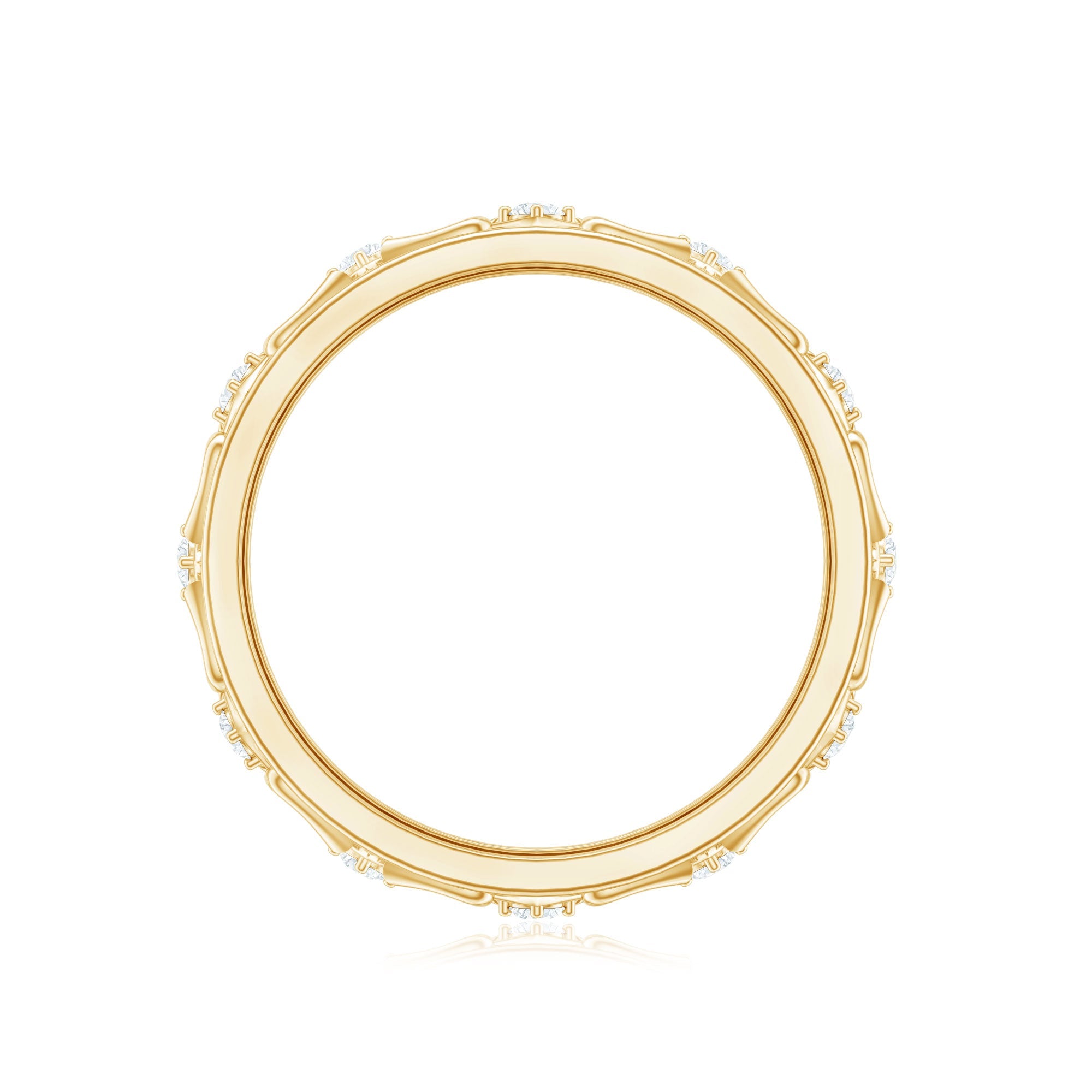 Vintage Style Diamond Wedding Band Ring