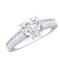 1.5 Carat Moissanite Heart Engagement Ring with Beaded Details