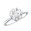 Lotus Basket Set Lab Grown Diamond 3 Carat Engagement Ring with IGI Certificate