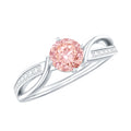 1 CT Lab Grown Pink Diamond Infinity Engagement Ring with IGI Certificate