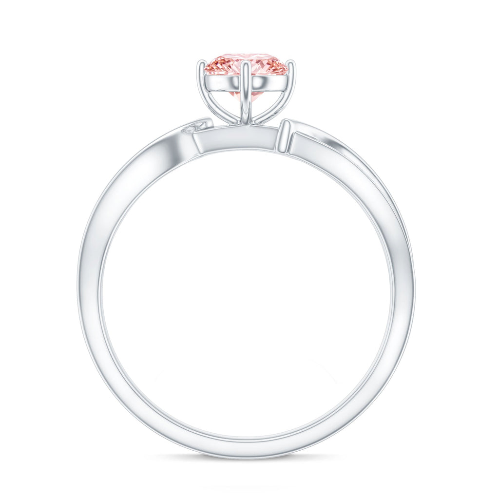 1 CT Lab Grown Pink Diamond Infinity Engagement Ring with IGI Certificate