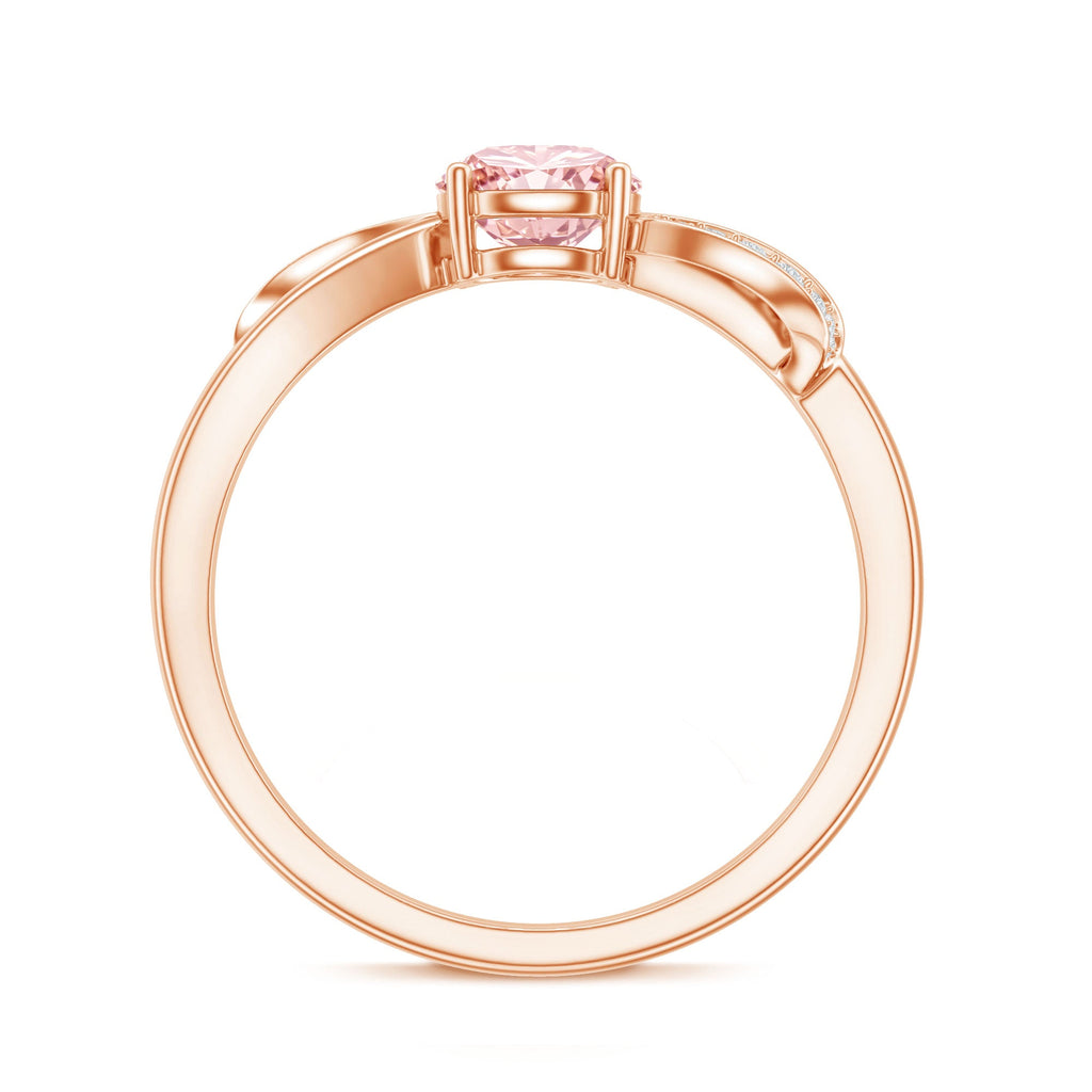 IGI Certified Lab Grown Pink Diamond Classic Engagement Ring