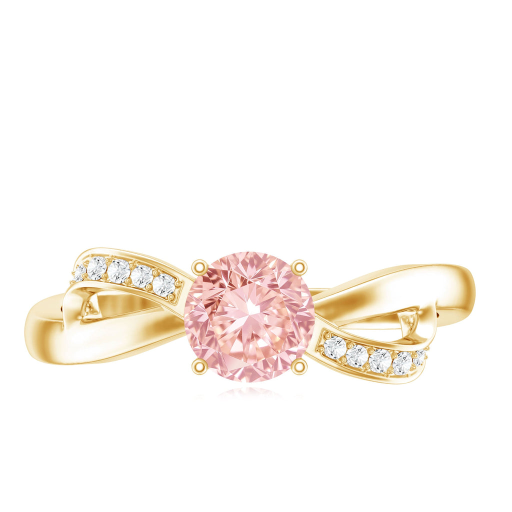 IGI Certified Lab Grown Pink Diamond Classic Engagement Ring
