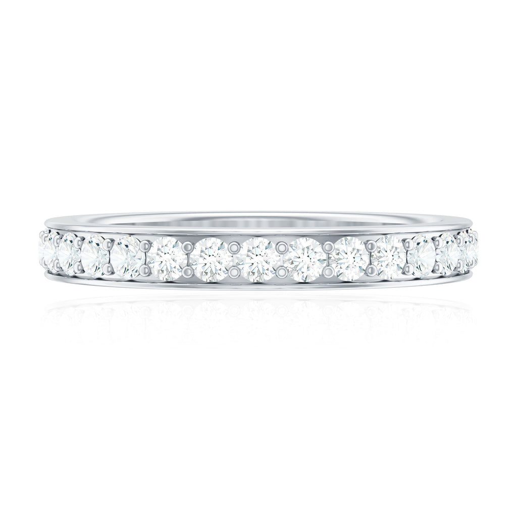 Certified Moissanite Half Eternity Ring