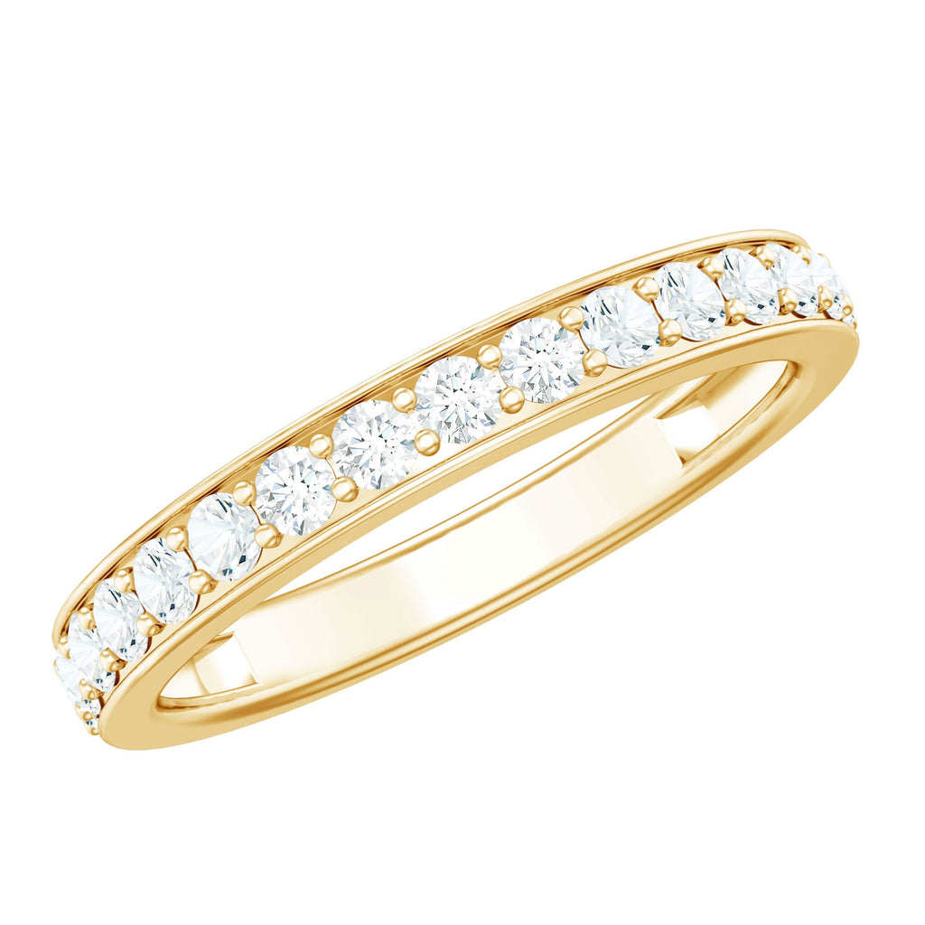 Certified Moissanite Half Eternity Ring