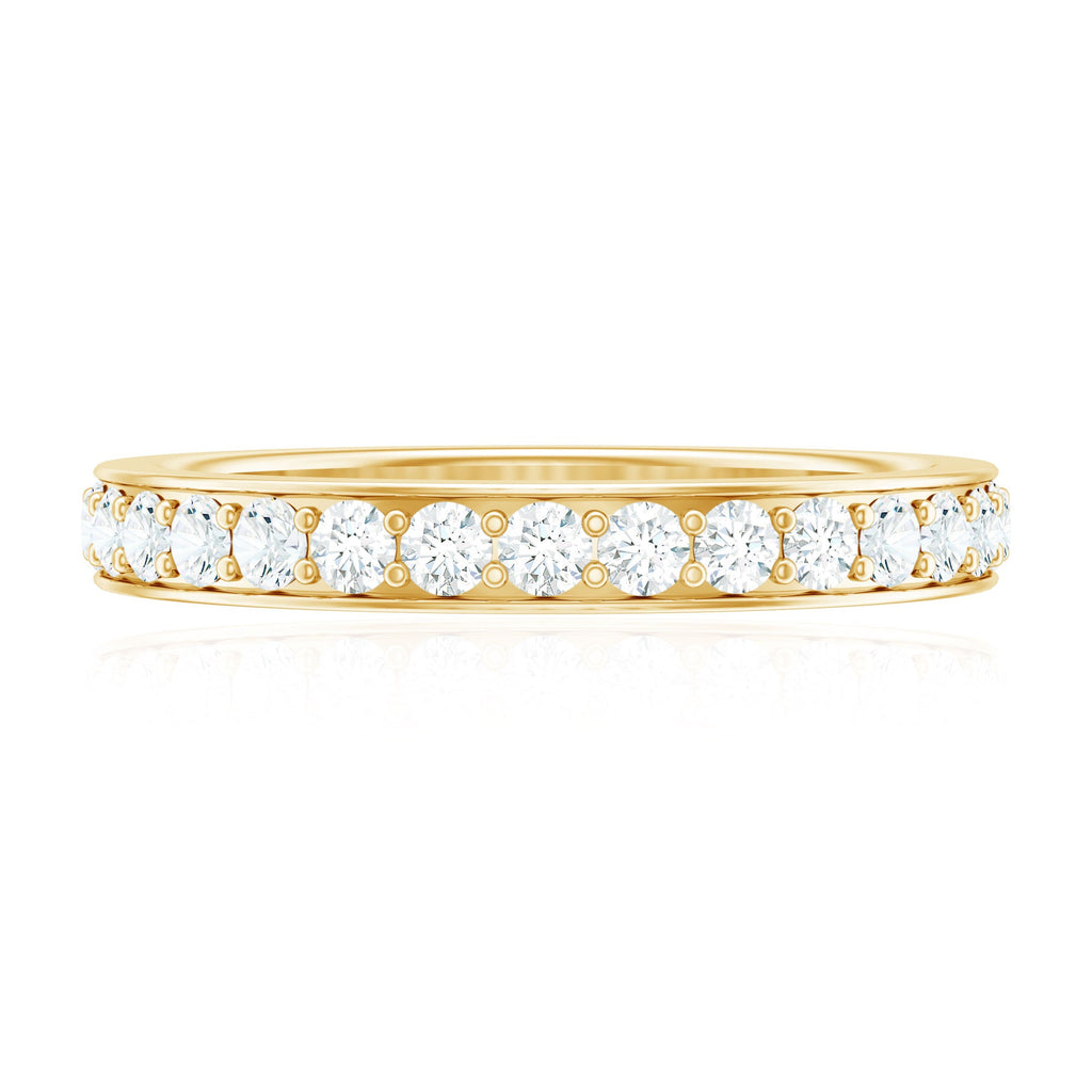 Certified Moissanite Half Eternity Ring