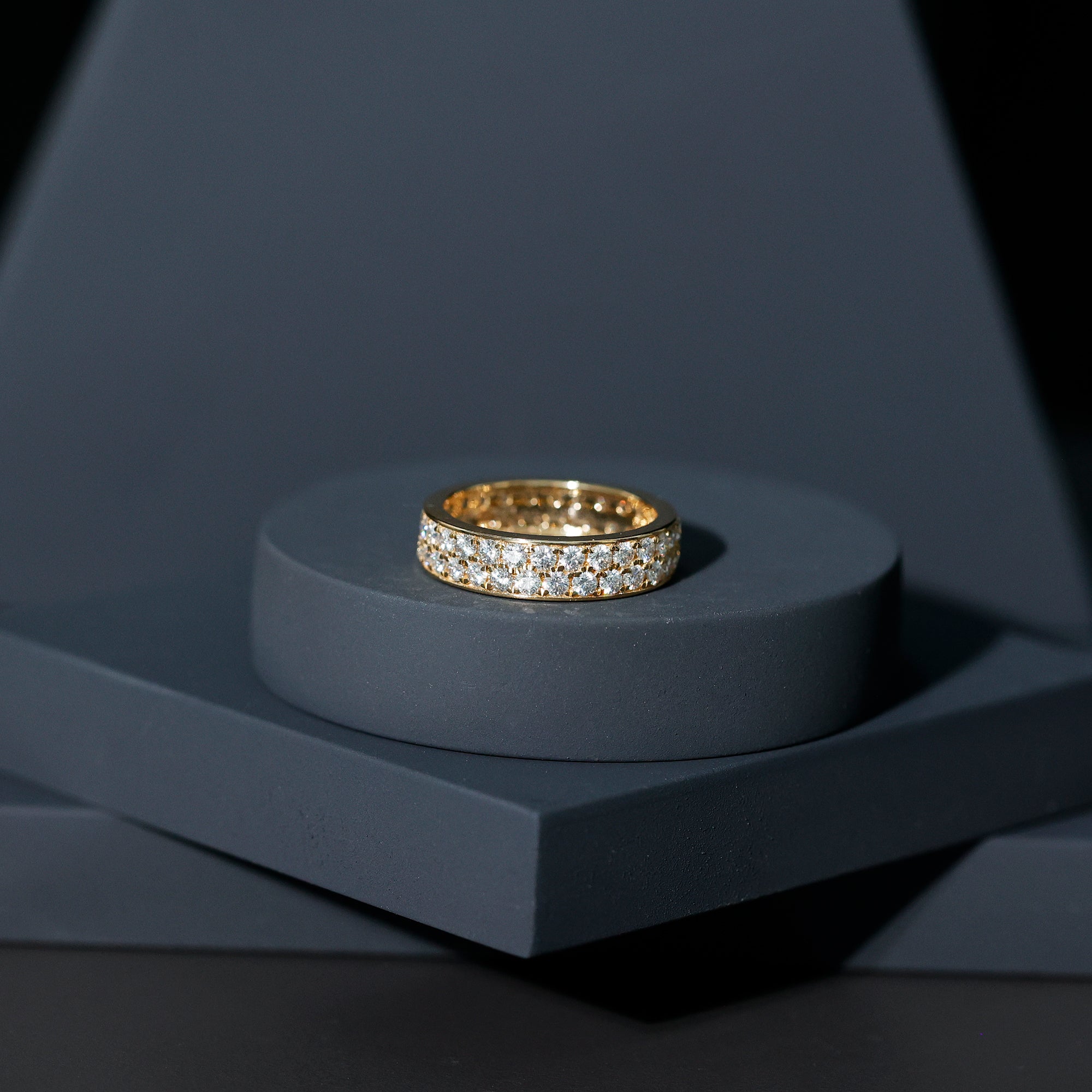 Certified Moissanite Full Eternity Wedding Band For Women