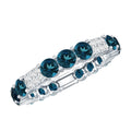 London Blue Topaz and Diamond Designer Full Eternity Band