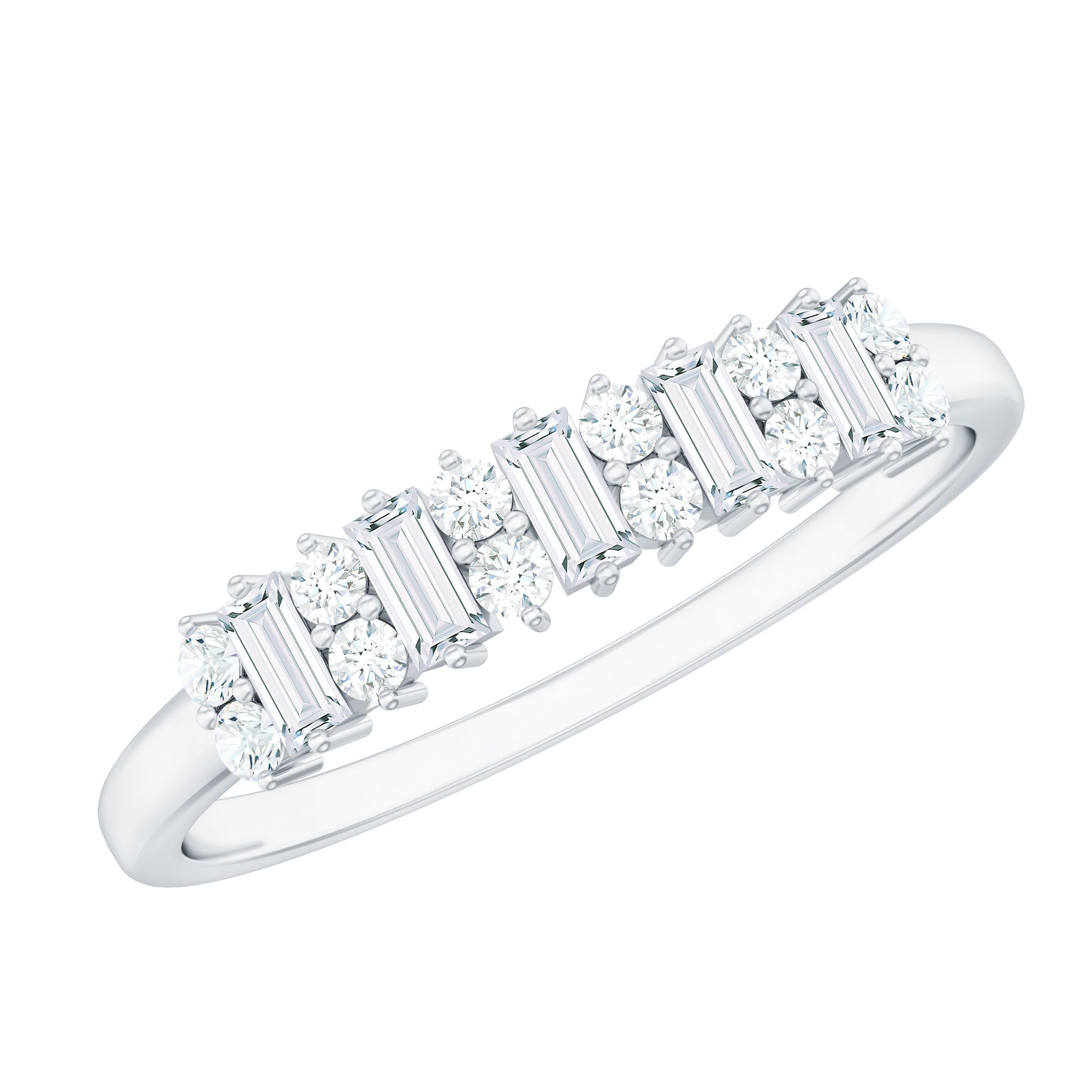 Minimal Natural Diamond Anniversary Ring