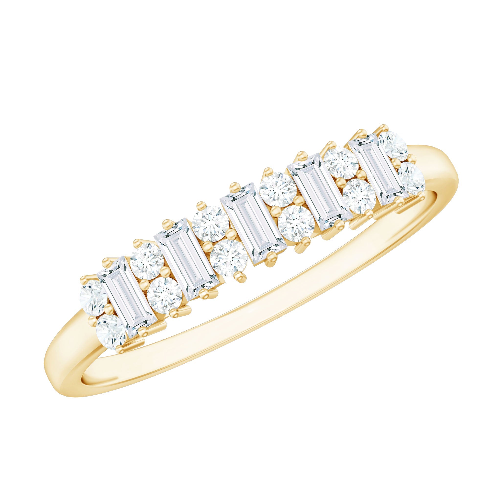 Minimal Natural Diamond Anniversary Ring