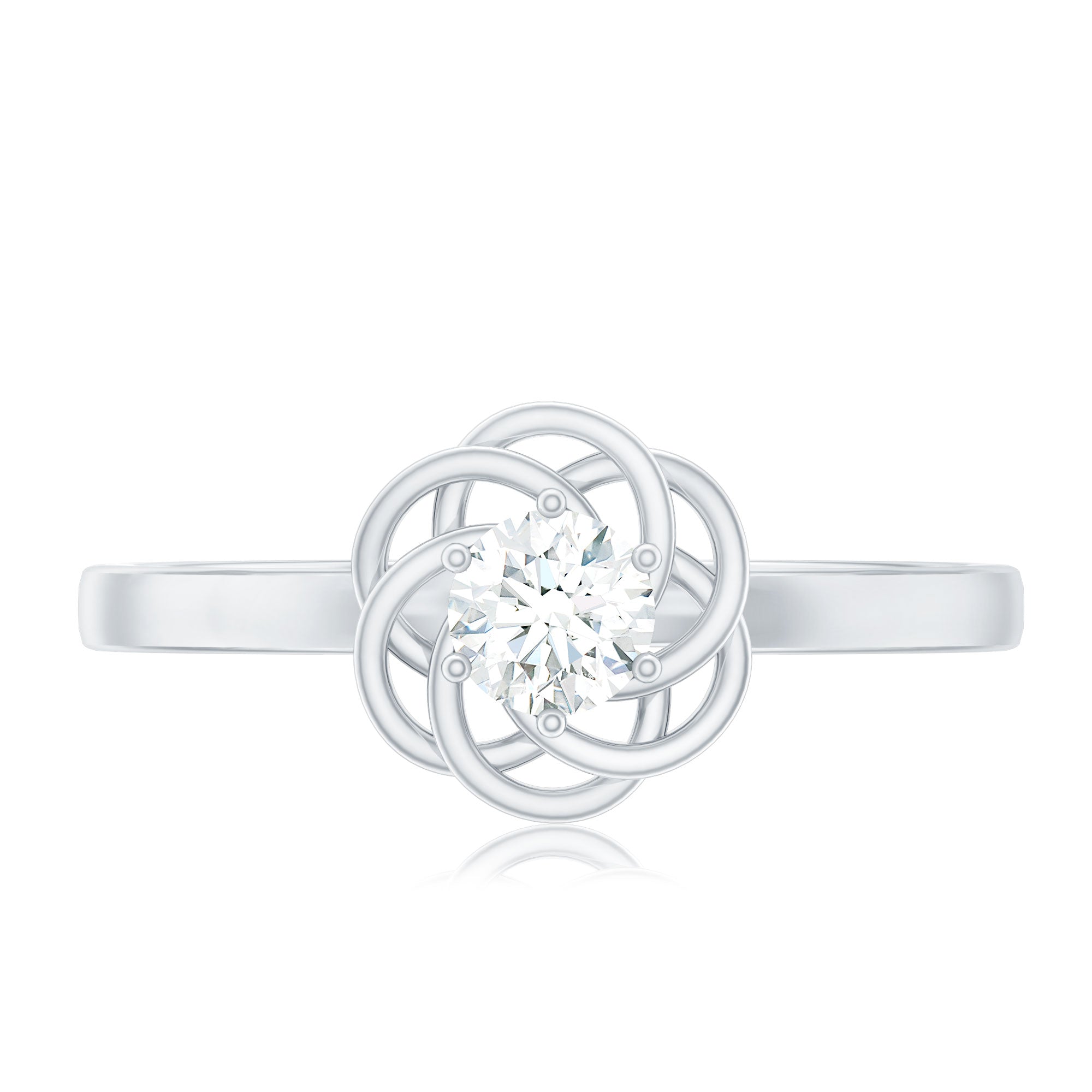 Nature Inspired Diamond Cute Promise Ring with Certificate