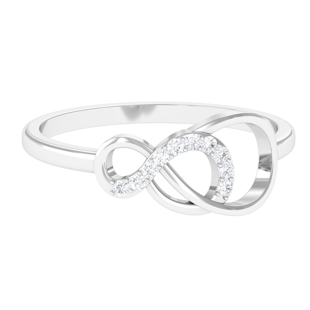 Natural Diamond Infinity Ring for Valentines Day