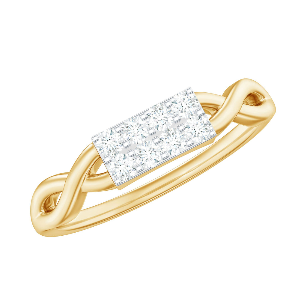 Contemporary Diamond Engagement Ring with Infinity Shank