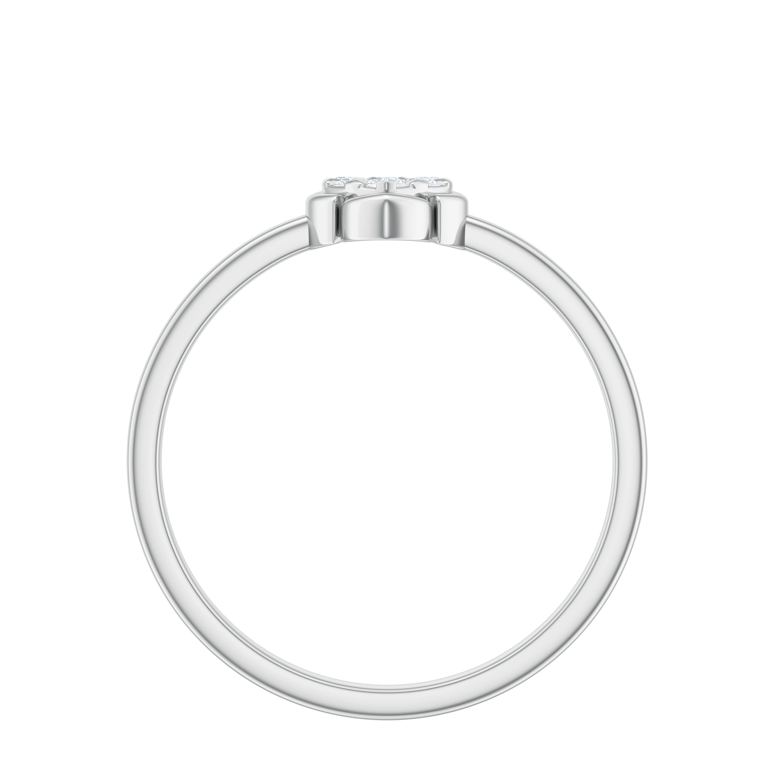 Certified Natural Diamond Heart Promise Ring