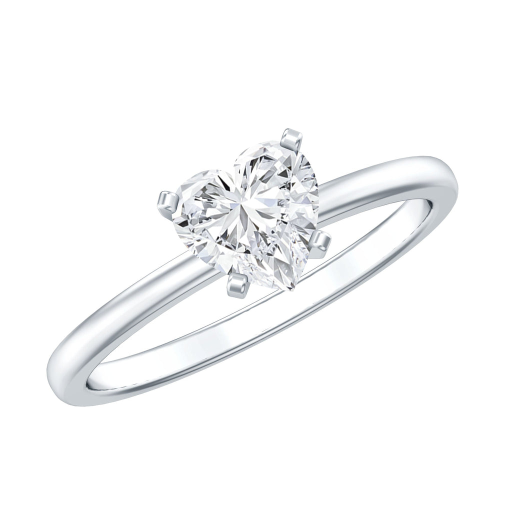 1.5 CT Heart Shape Certified Moissanite Engagement Ring