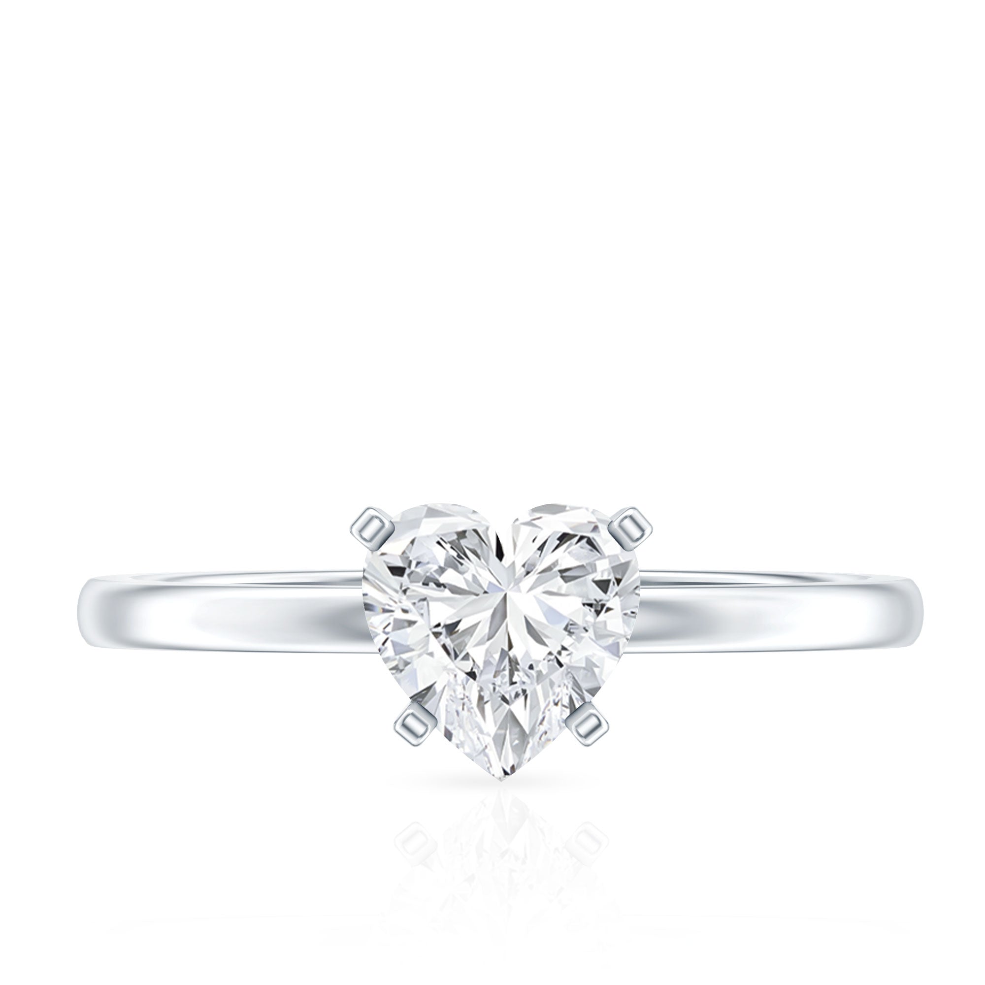 1.5 CT Heart Shape Certified Moissanite Engagement Ring