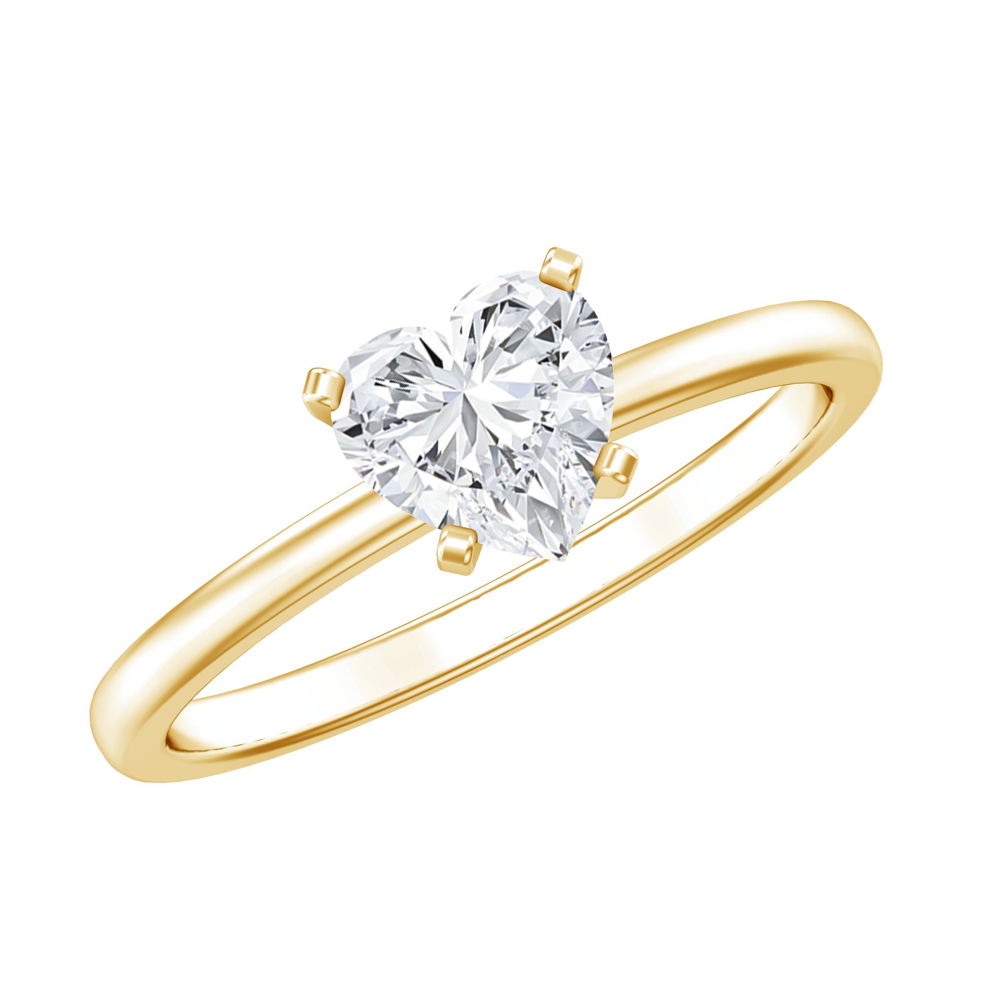 1.5 CT Heart Shape Certified Moissanite Engagement Ring