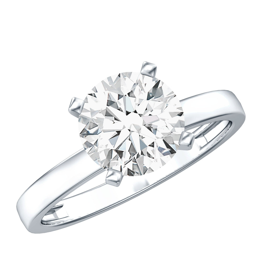 IGI Certified 3 CT Round Lab Grown Diamond Solitaire Engagement Ring