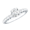 IGI Certified Round Lab Grown Diamond Side Stone Engagement Ring