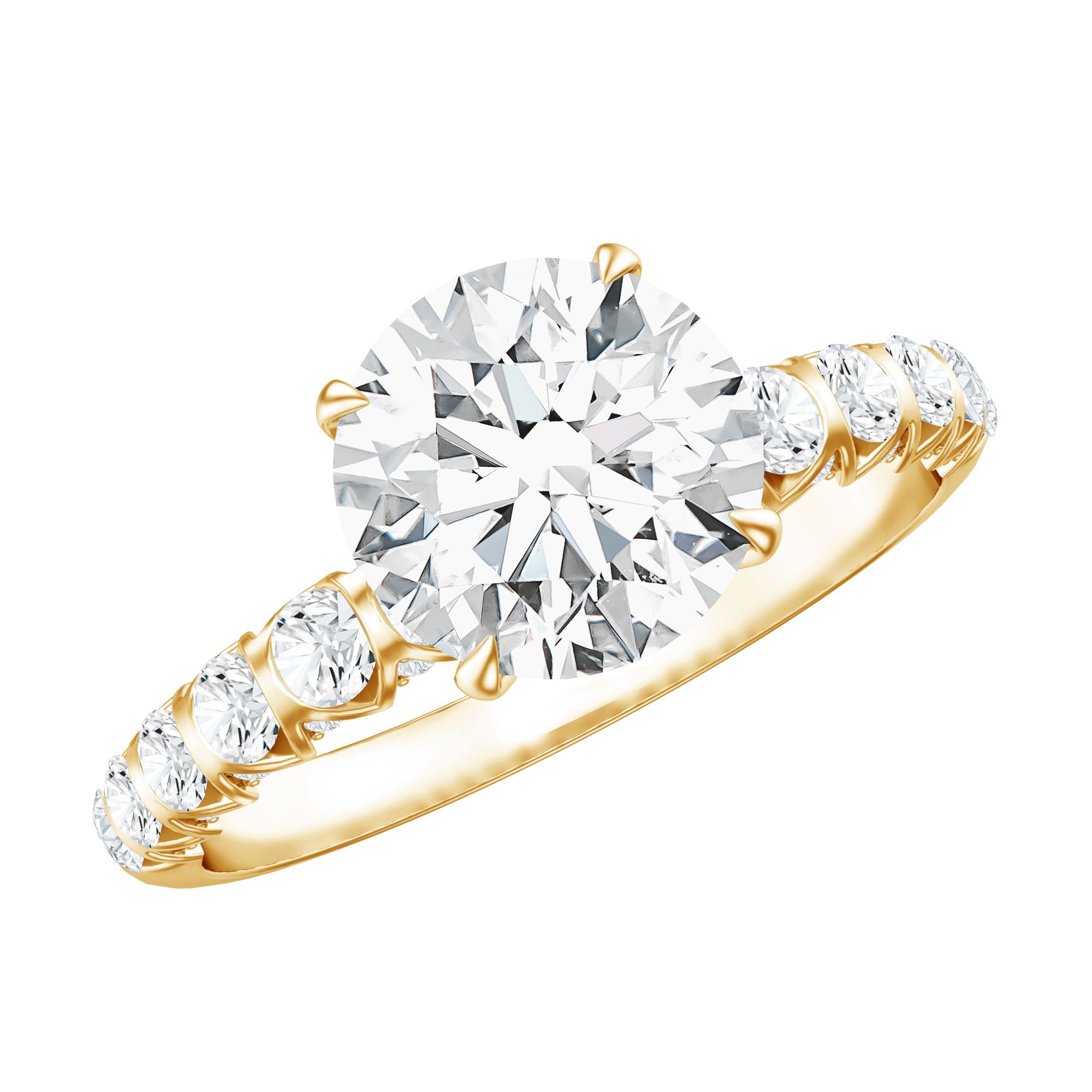 2 Carat Lab Grown Diamond Round Engagement Ring with IGI Certificate