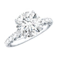Round Cut 3 Carat Lab Grown Diamond Engagement Ring with IGI Certificate