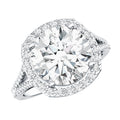 IGI Certified Lab Grown Diamond Statement Engagement Ring with Split Shank