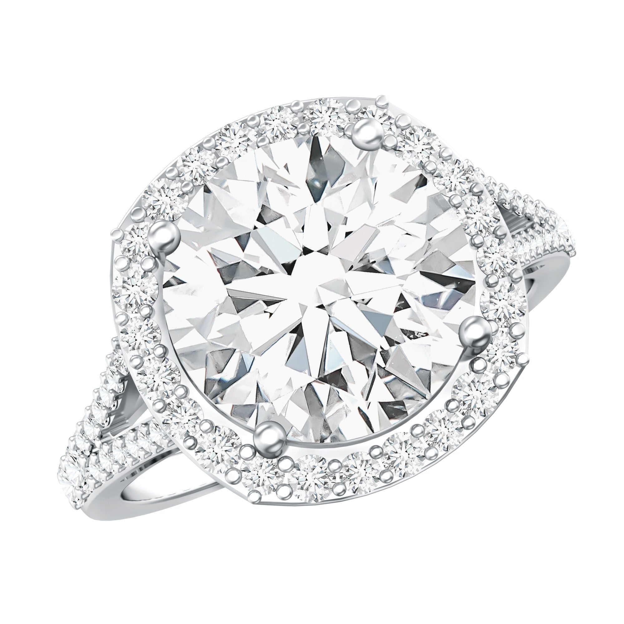 5 Carat Lab Grown Big Diamond Engagement Ring with IGI Certificate